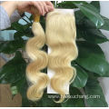 613 Blonde Virgin Human Hair Bundles With Closure, 613 hair color blonde Bundles With Frontal wholesale